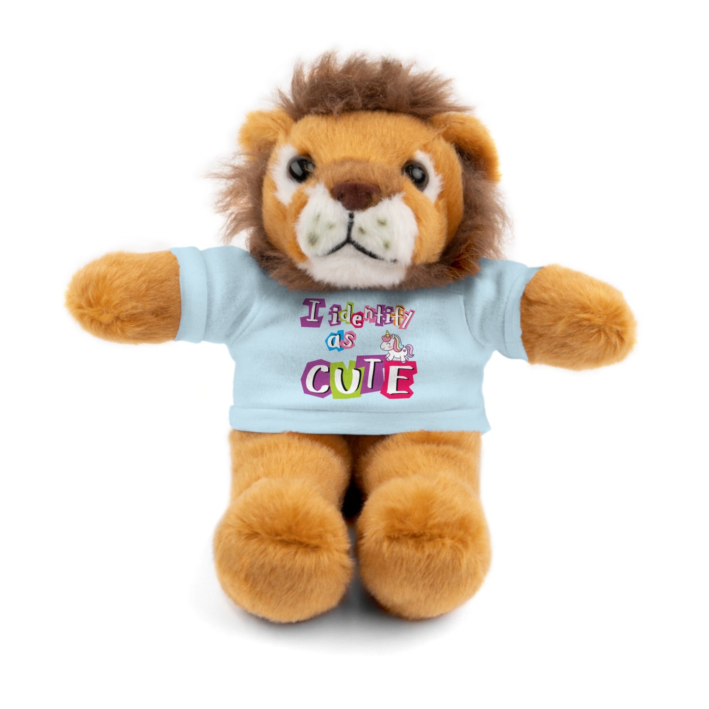 Cuddle Critters 8" Plushie | I Identify as Cute soft toy Light Blue Lion 8"