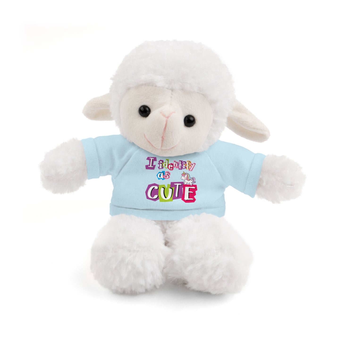 Cuddle Critters 8" Plushie | I Identify as Cute soft toy Light Blue Sheep 8"