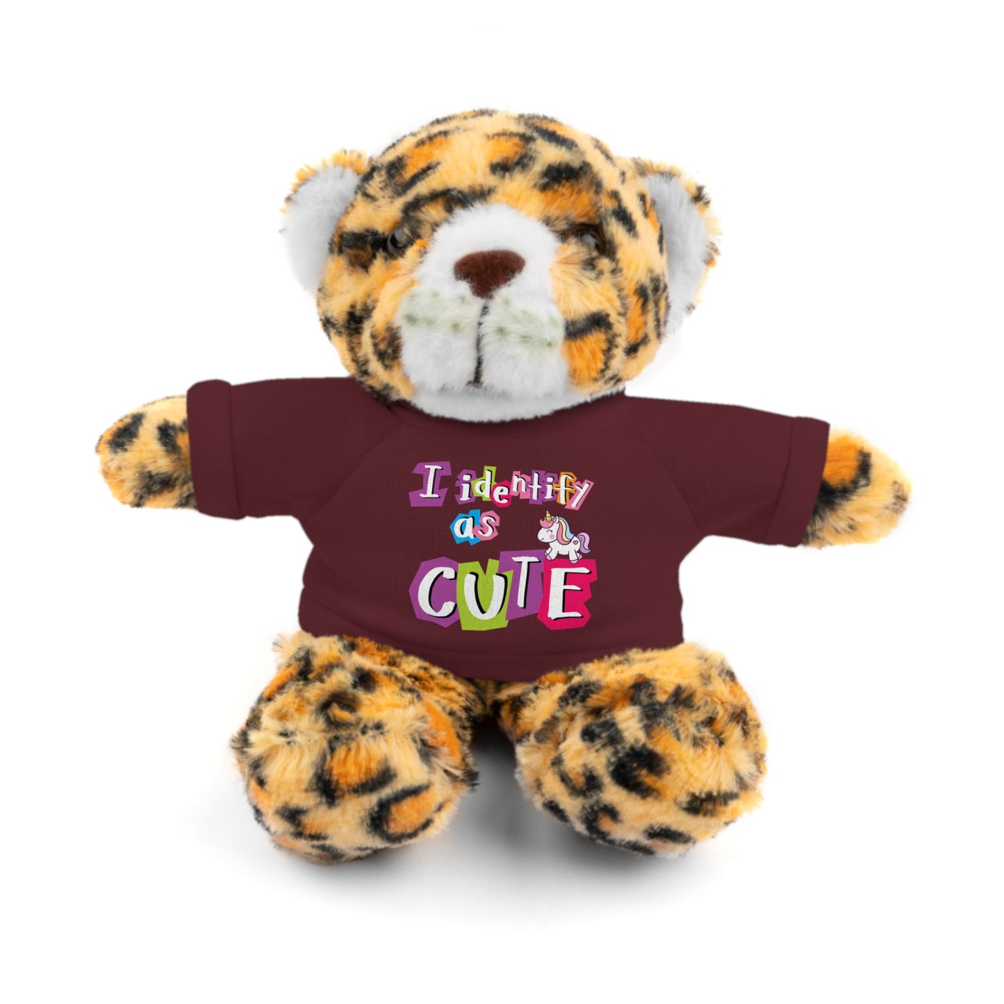 Cuddle Critters 8" Plushie | I Identify as Cute soft toy Maroon Jaguar 8"