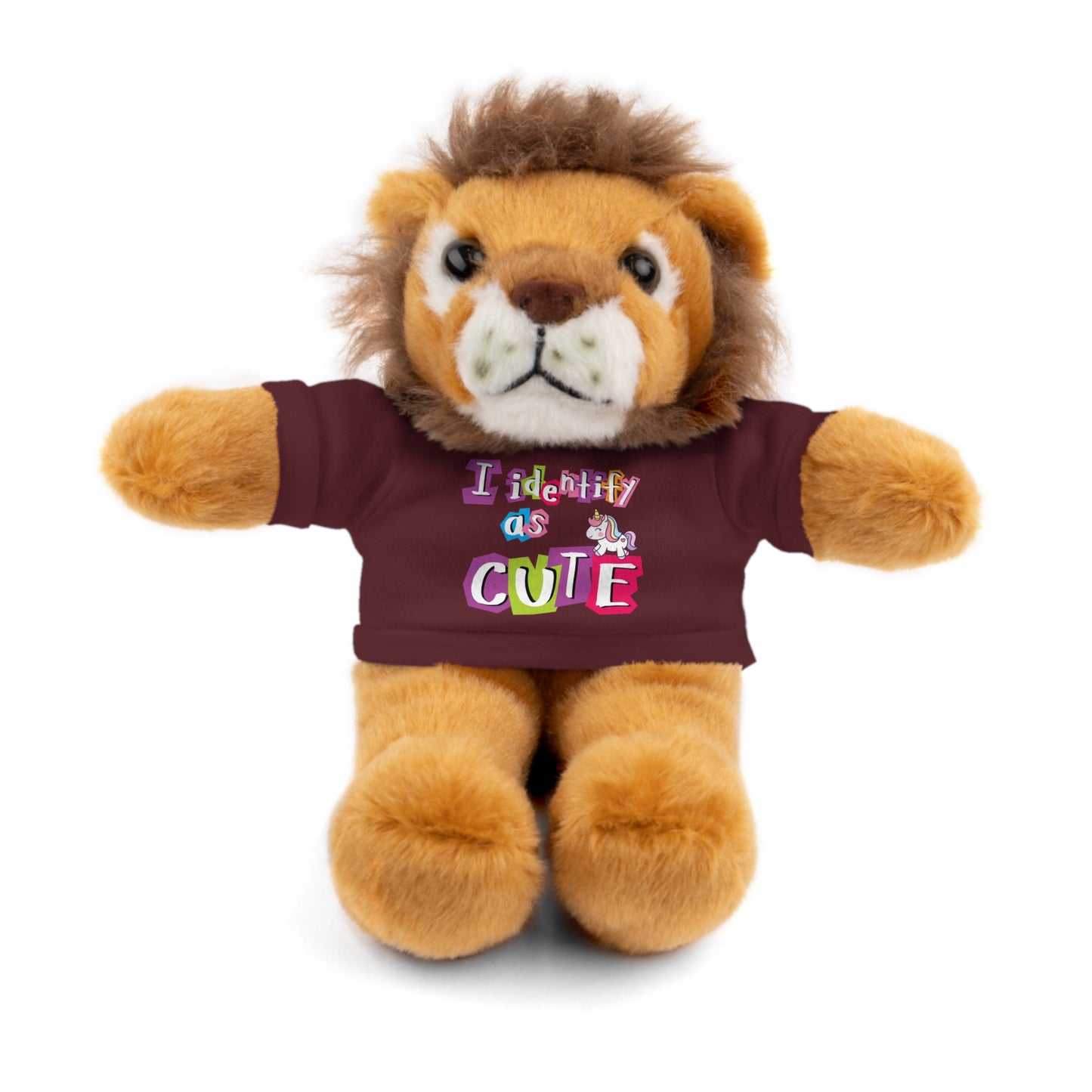 Cuddle Critters 8" Plushie | I Identify as Cute soft toy Maroon Lion 8"