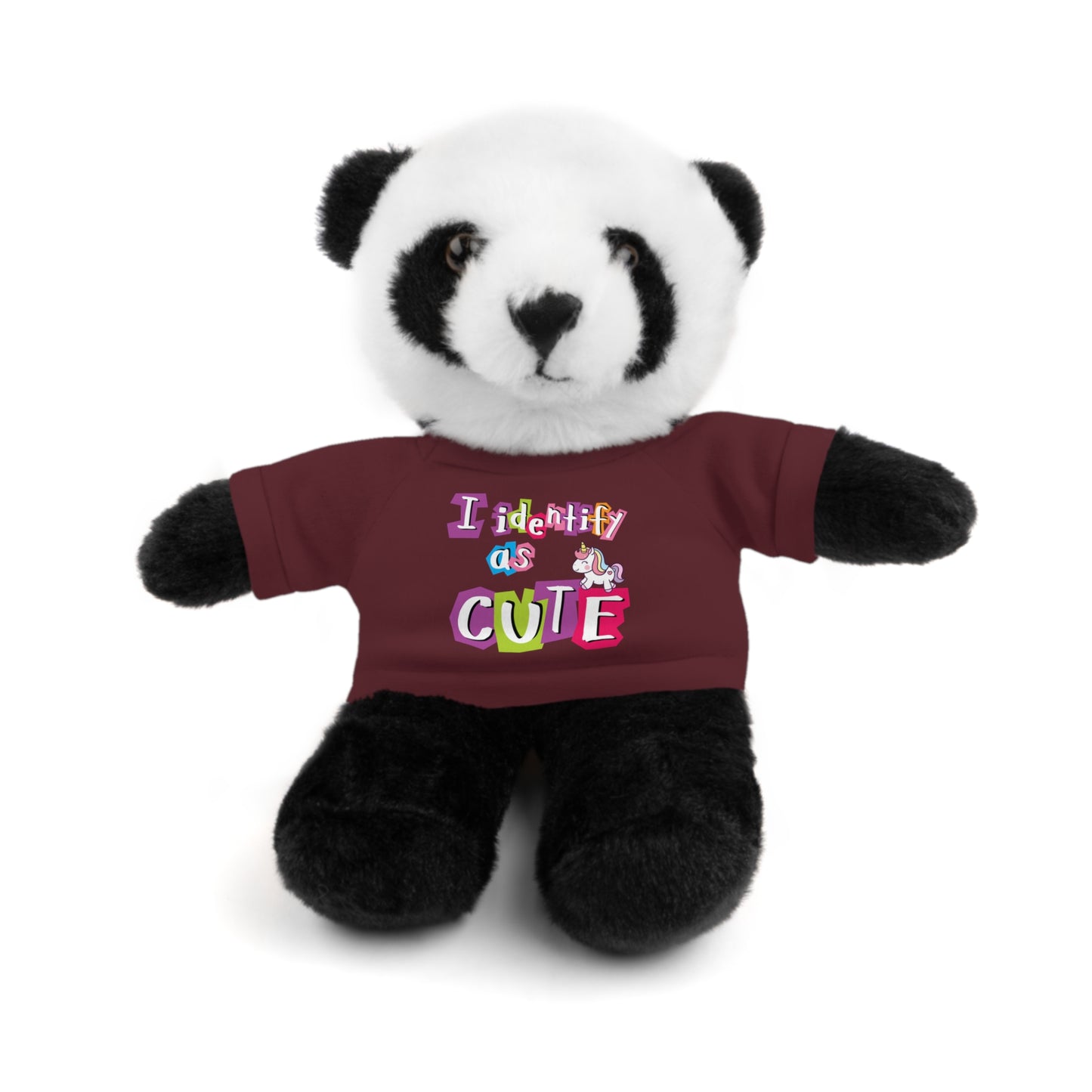 Cuddle Critters 8" Plushie | I Identify as Cute soft toy Maroon Panda 8"