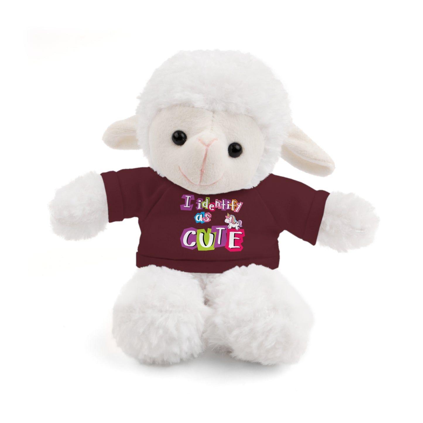 Cuddle Critters 8" Plushie | I Identify as Cute soft toy Maroon Sheep 8"