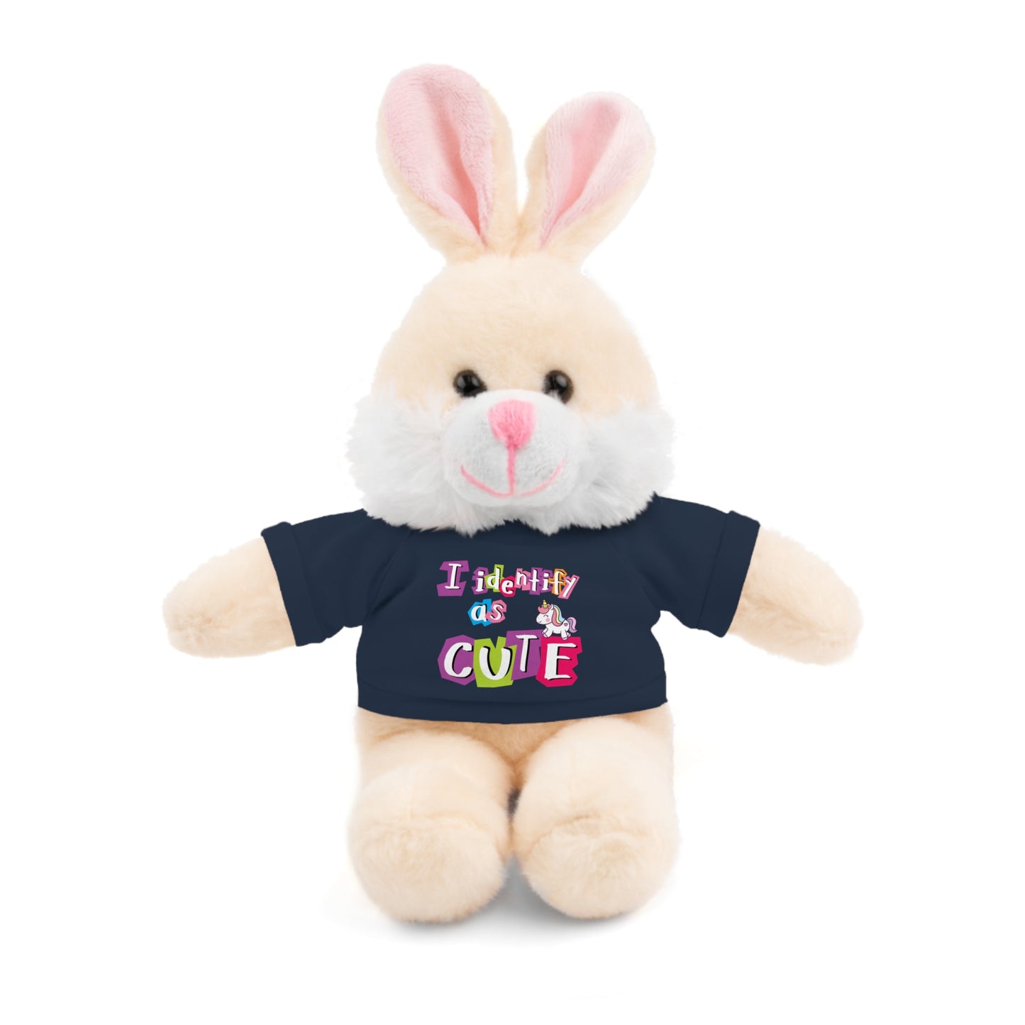 Cuddle Critters 8" Plushie | I Identify as Cute soft toy Navy Bunny 8"