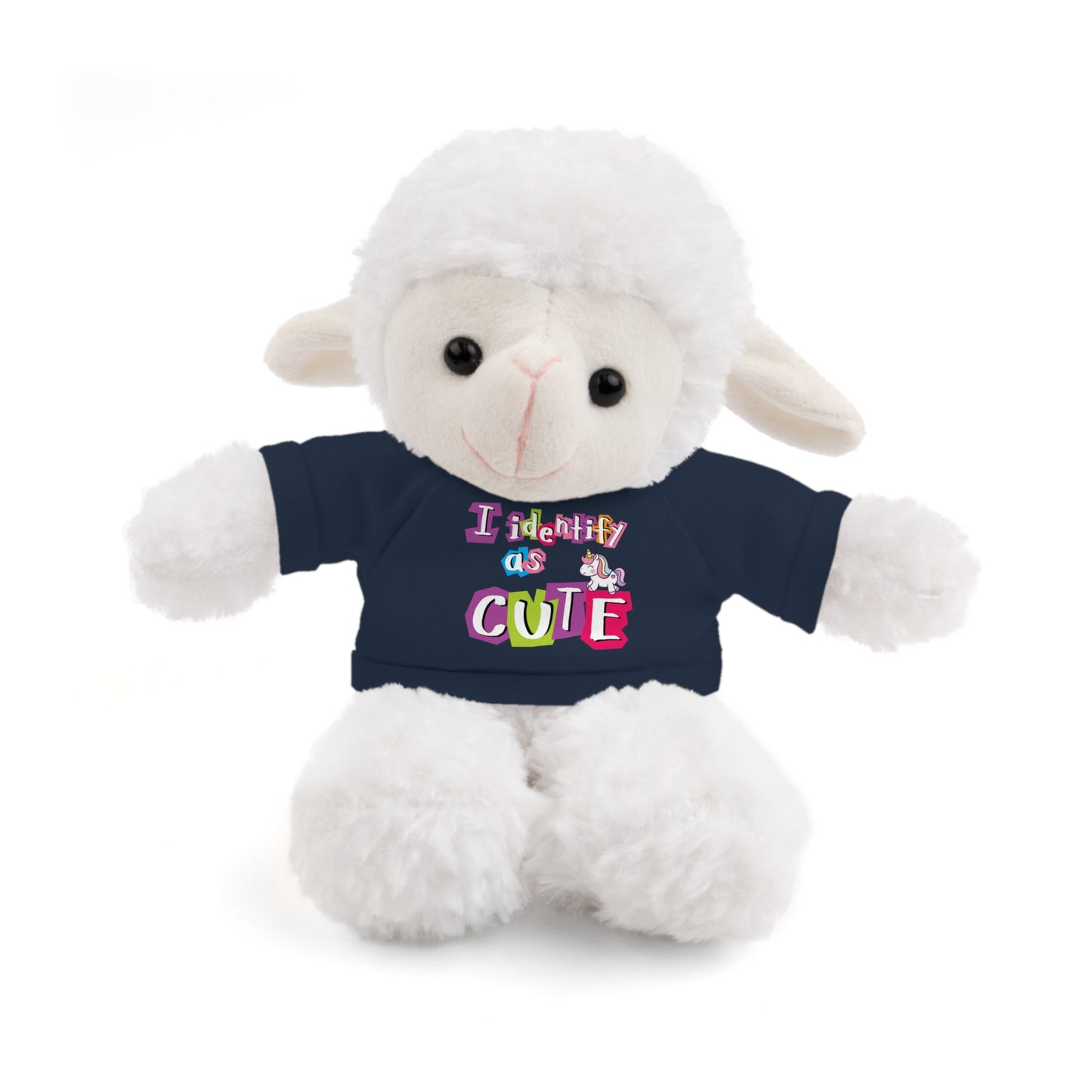 Cuddle Critters 8" Plushie | I Identify as Cute soft toy Navy Sheep 8"