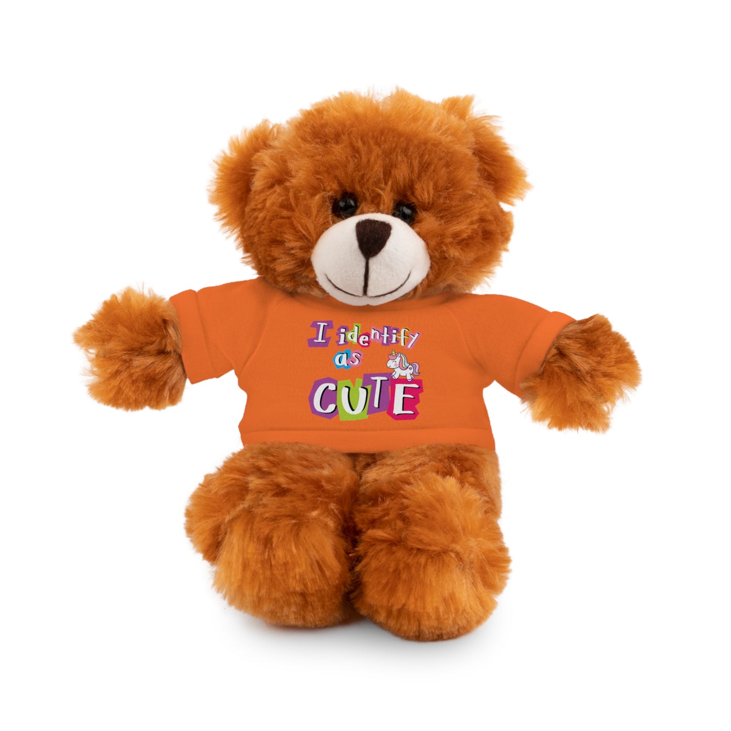 Cuddle Critters 8" Plushie | I Identify as Cute soft toy Orange Bear 8"