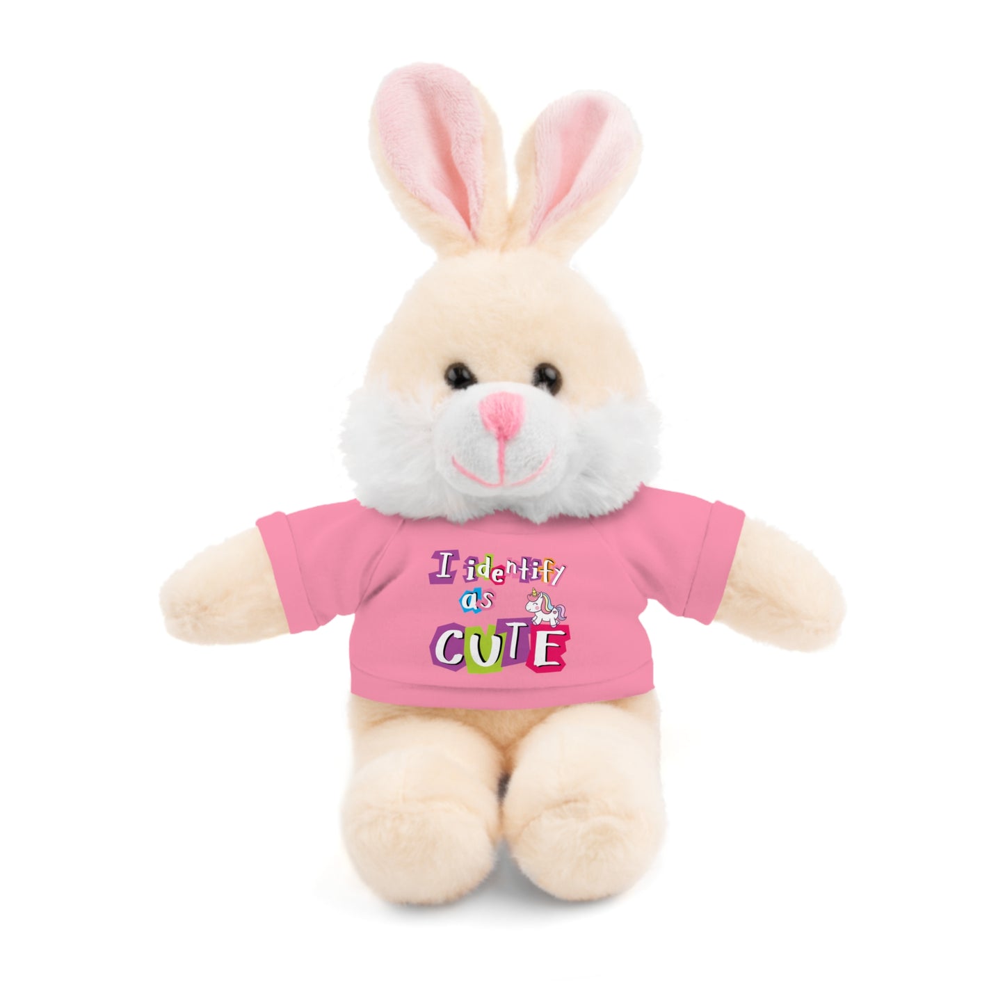 Cuddle Critters 8" Plushie | I Identify as Cute soft toy Pink Bunny 8"