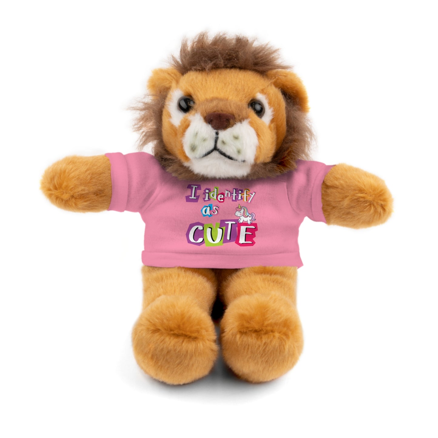 Cuddle Critters 8" Plushie | I Identify as Cute soft toy Pink Lion 8"