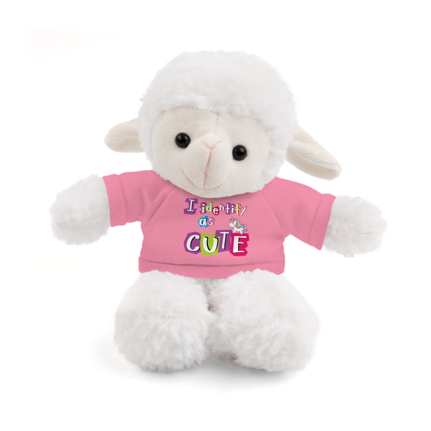 Cuddle Critters 8" Plushie | I Identify as Cute soft toy Pink Sheep 8"