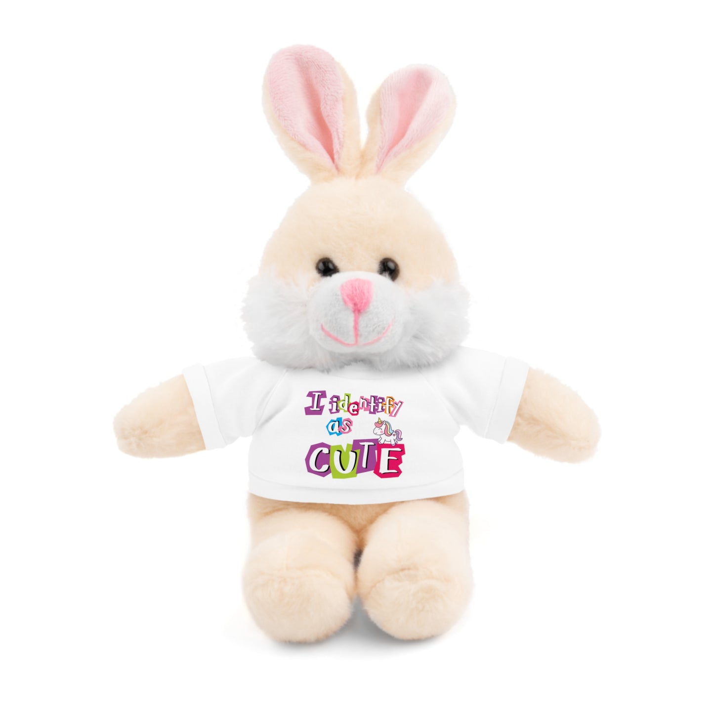 Cuddle Critters 8" Plushie | I Identify as Cute soft toy White Bunny 8"