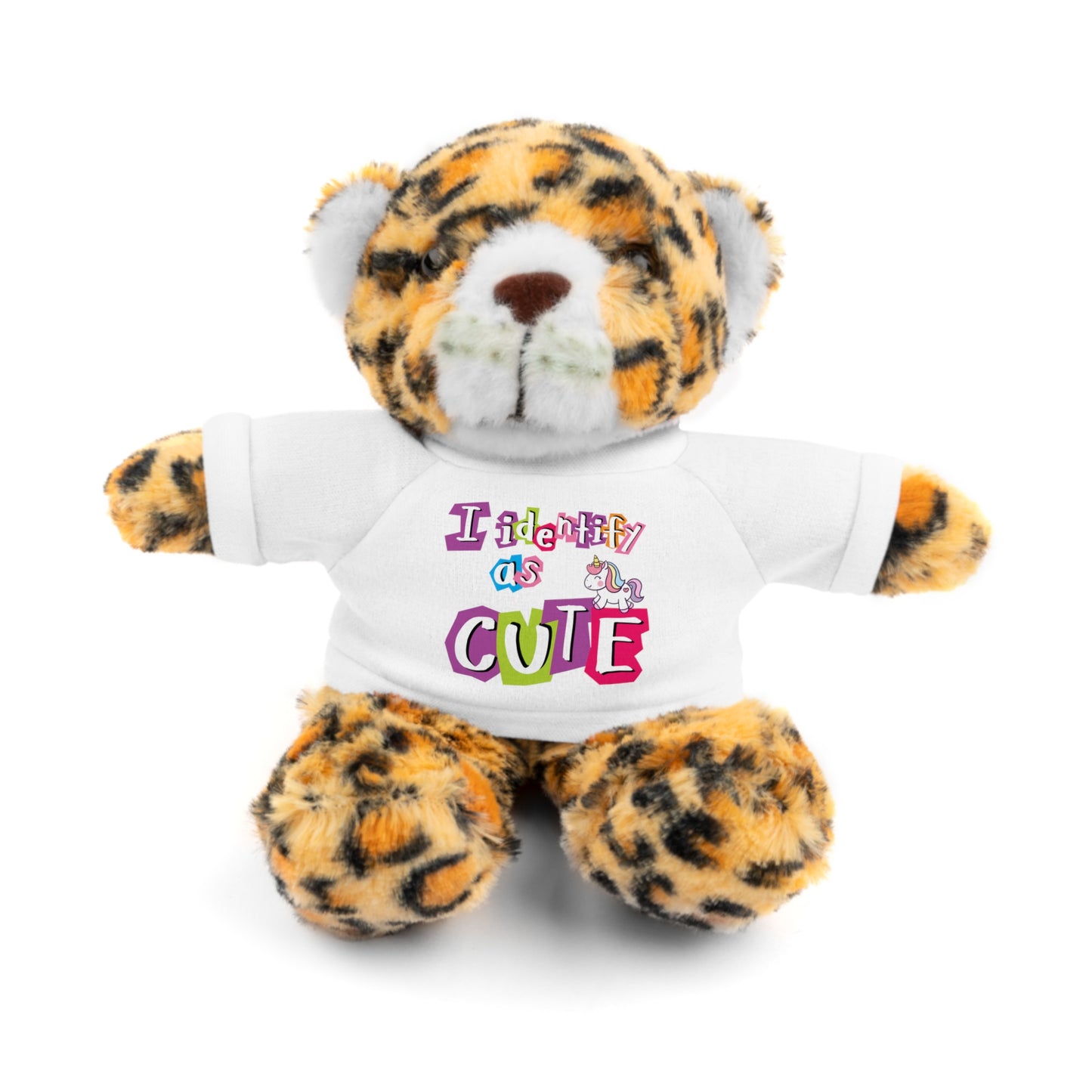 Cuddle Critters 8" Plushie | I Identify as Cute soft toy White Jaguar 8"