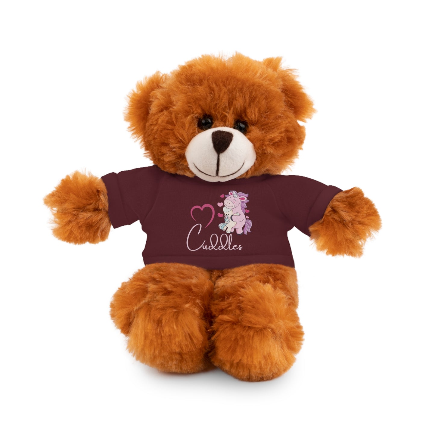 Cuddle Critters 8" Plushie | I Love Cuddles soft toy Maroon Bear 8"