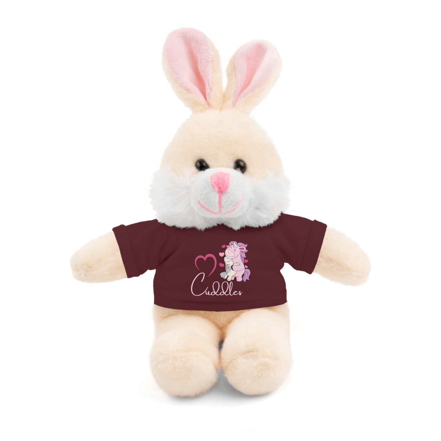 Cuddle Critters 8" Plushie | I Love Cuddles soft toy Maroon Bunny 8"