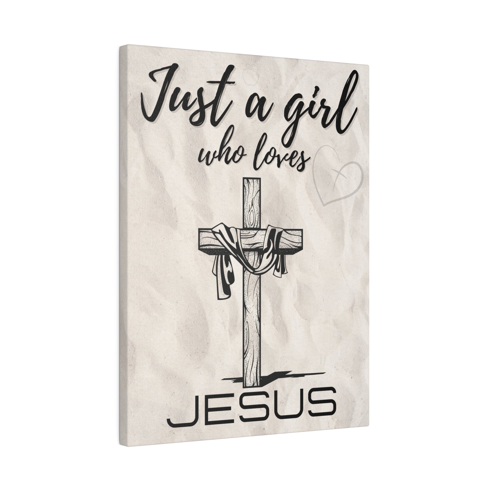 Just A Girl Who Loves | Jesus Canvas Wall Art