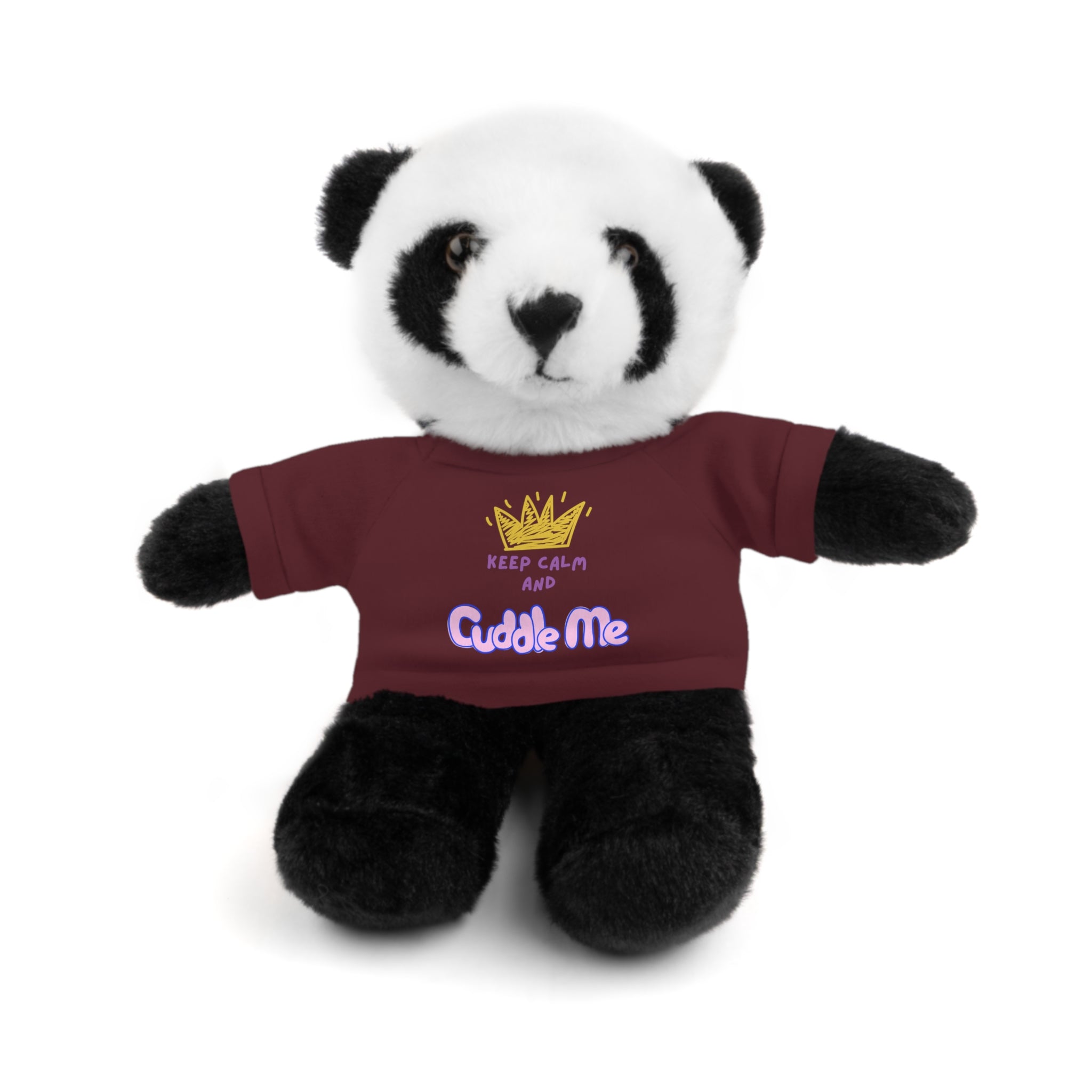 Cuddle Critters 8" Plushie | Keep Calm and Cuddle Me soft toy Maroon Panda 8"