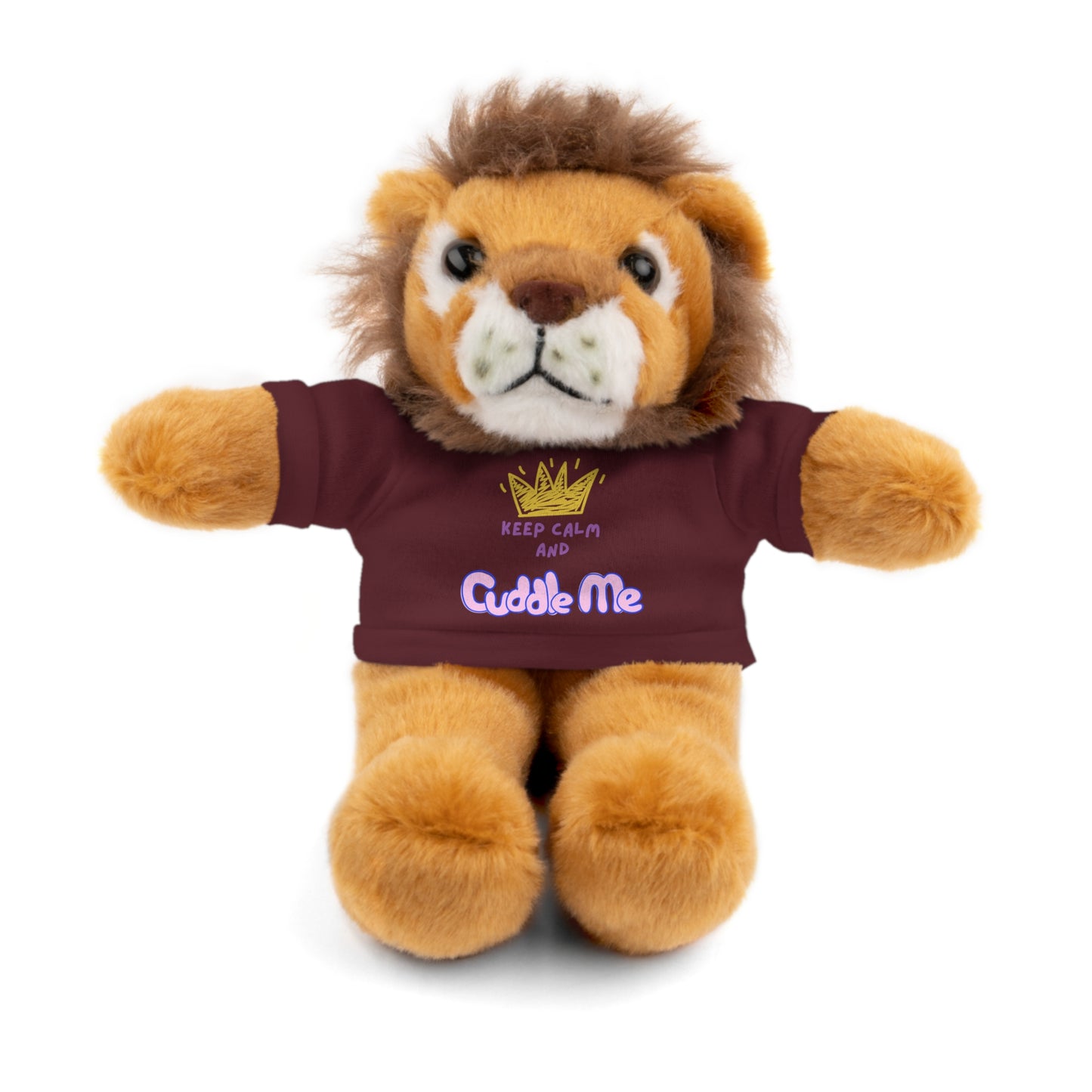 Cuddle Critters 8" Plushie | Keep Calm and Cuddle Me soft toy Maroon Lion 8"