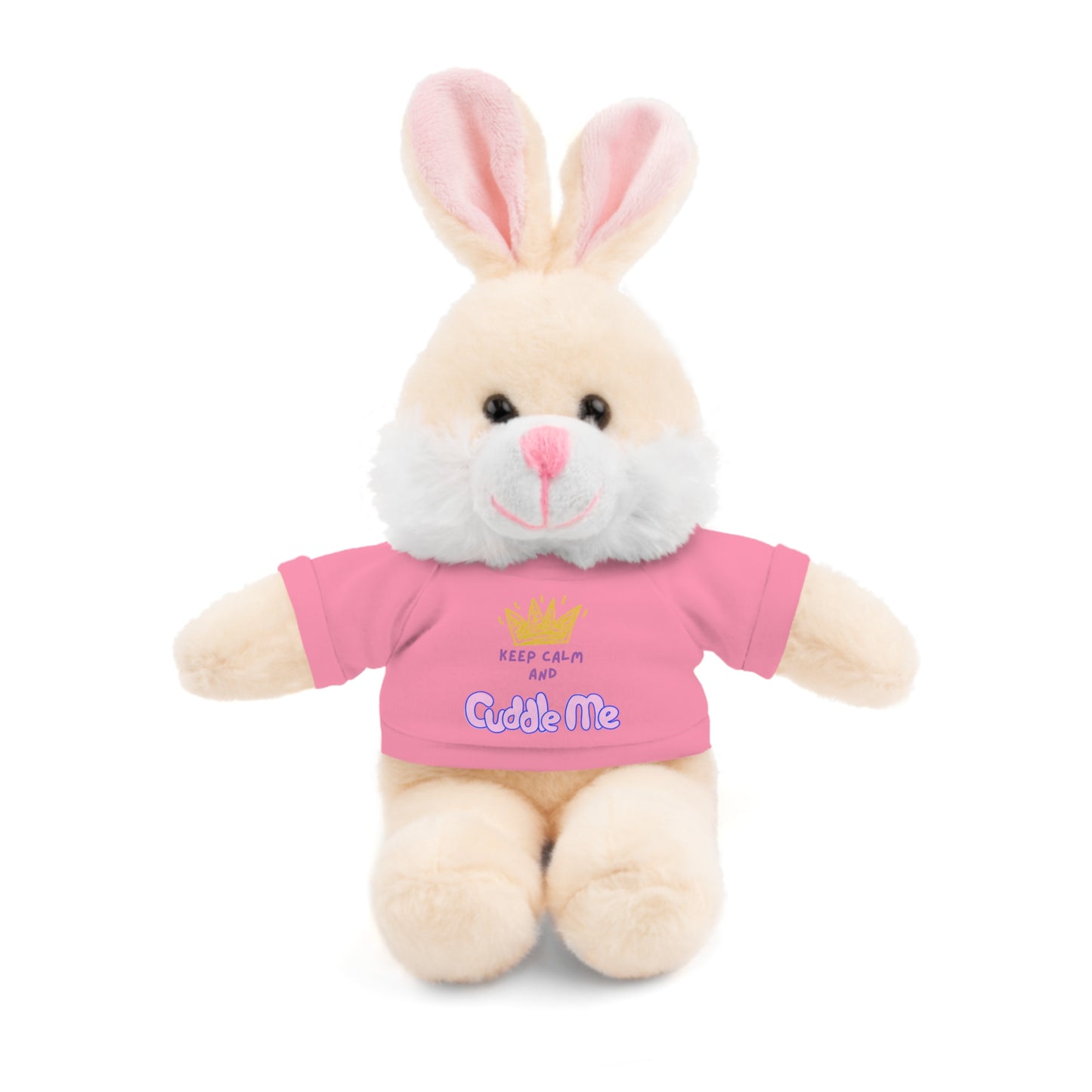 Cuddle Critters 8" Plushie | Keep Calm and Cuddle Me soft toy Pink Bunny 8"