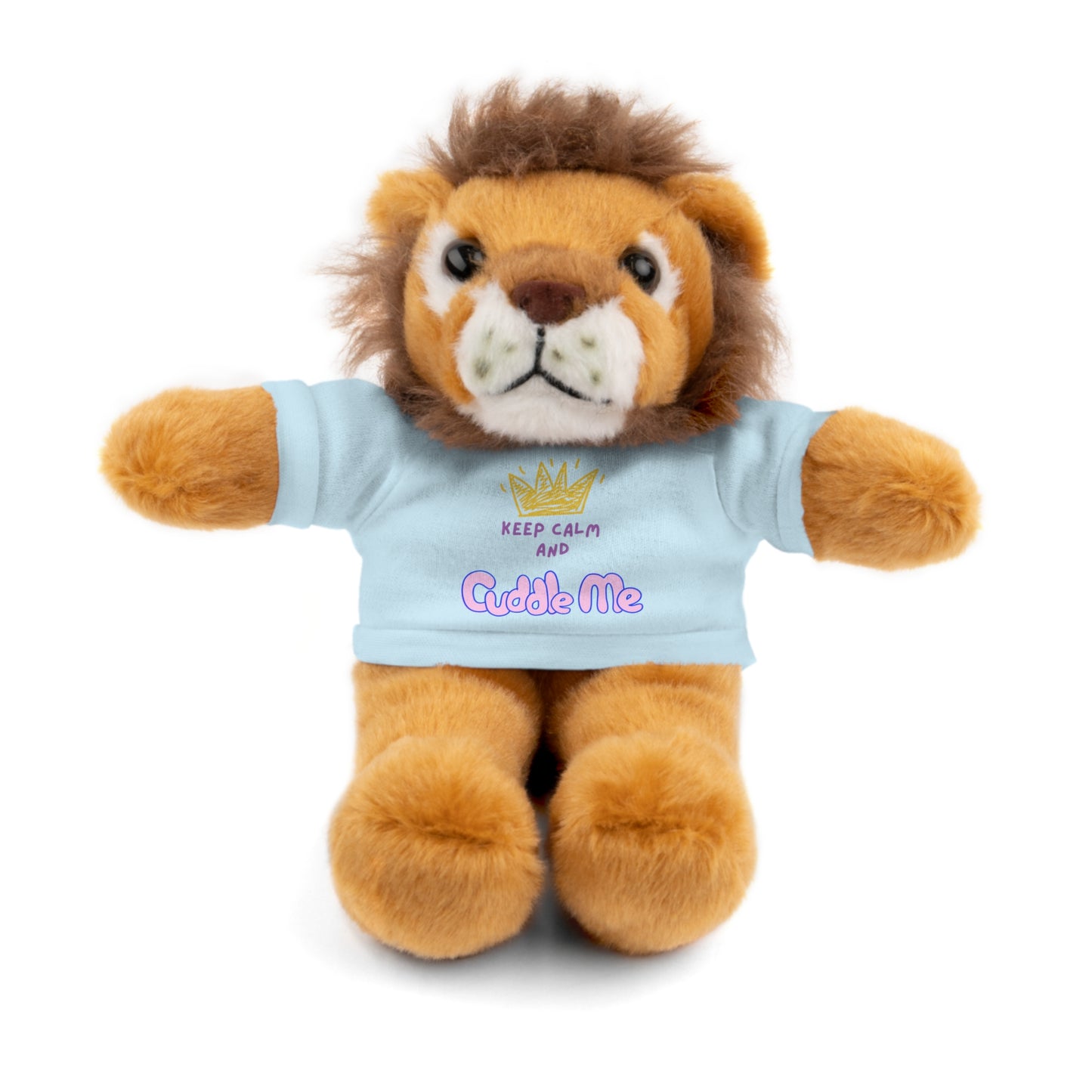 Cuddle Critters 8" Plushie | Keep Calm and Cuddle Me soft toy Light Blue Lion 8"