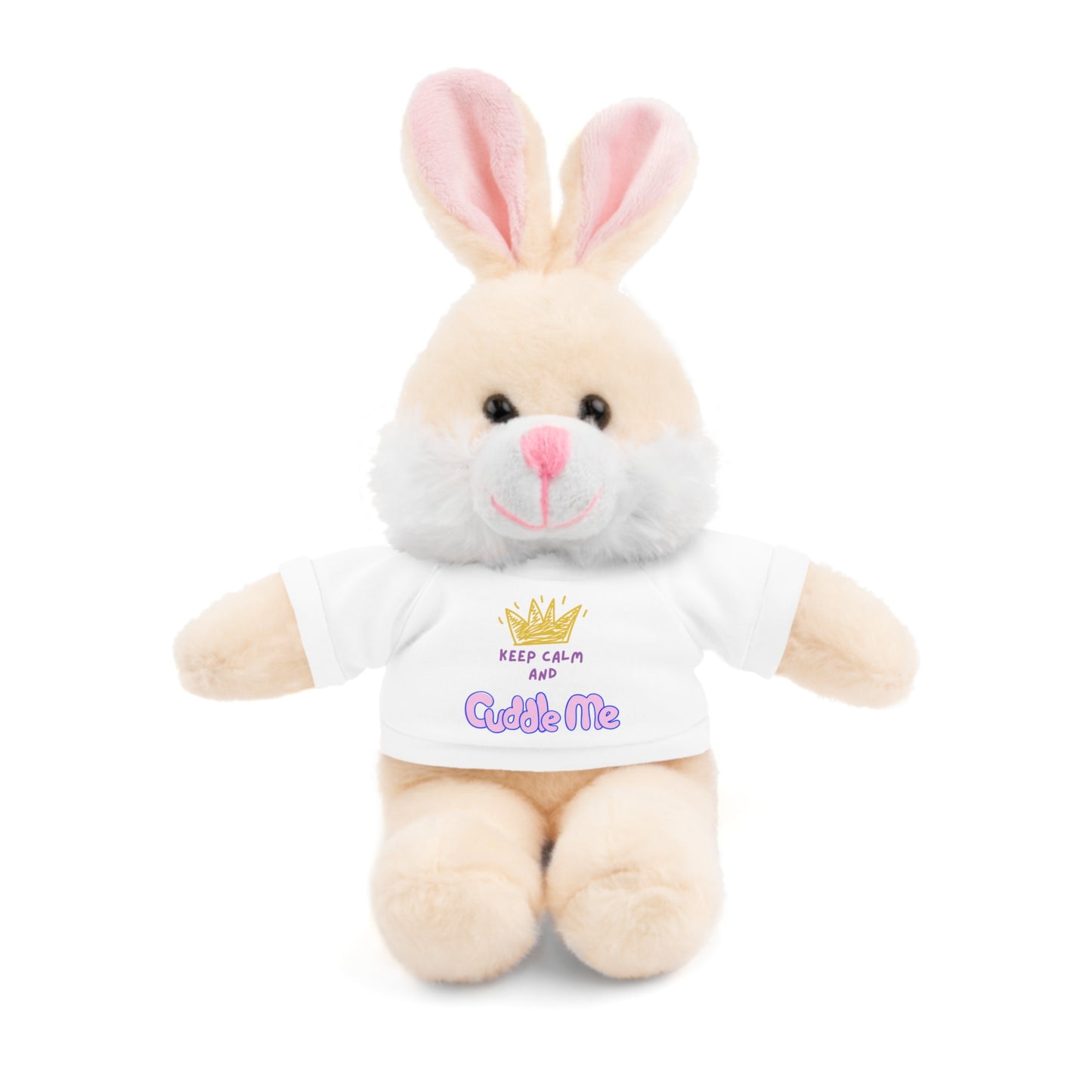 Cuddle Critters 8" Plushie | Keep Calm and Cuddle Me soft toy White Bunny 8"