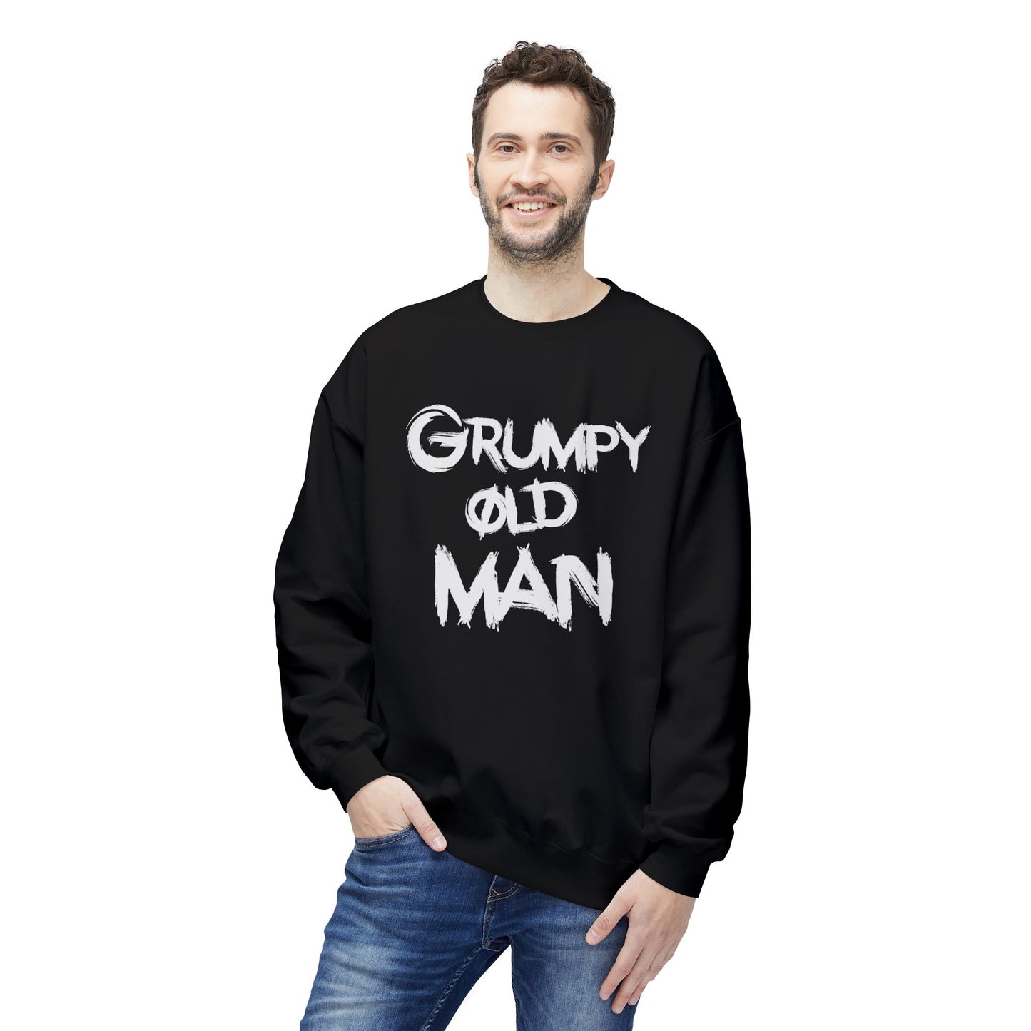 Grumpy Old Man | Crewneck Sweatshirt Black