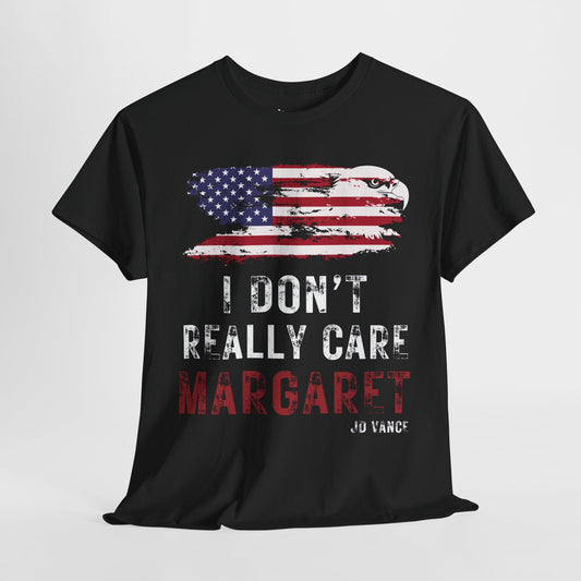 black american flag shirt with bald eagle saying i don’t really care margaret, sarcastic patriotic tee