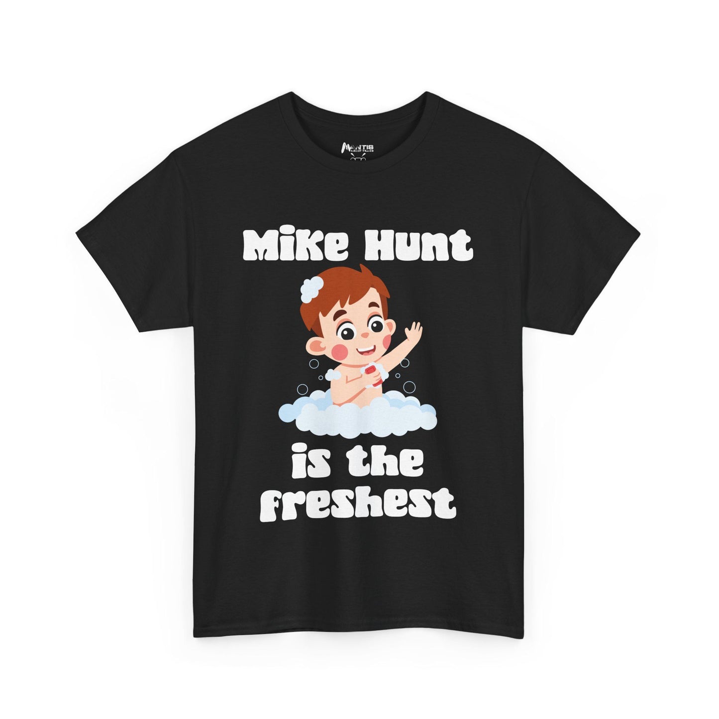 Black t-shirt with a clean image and a dirty joke hidden in plain sight
