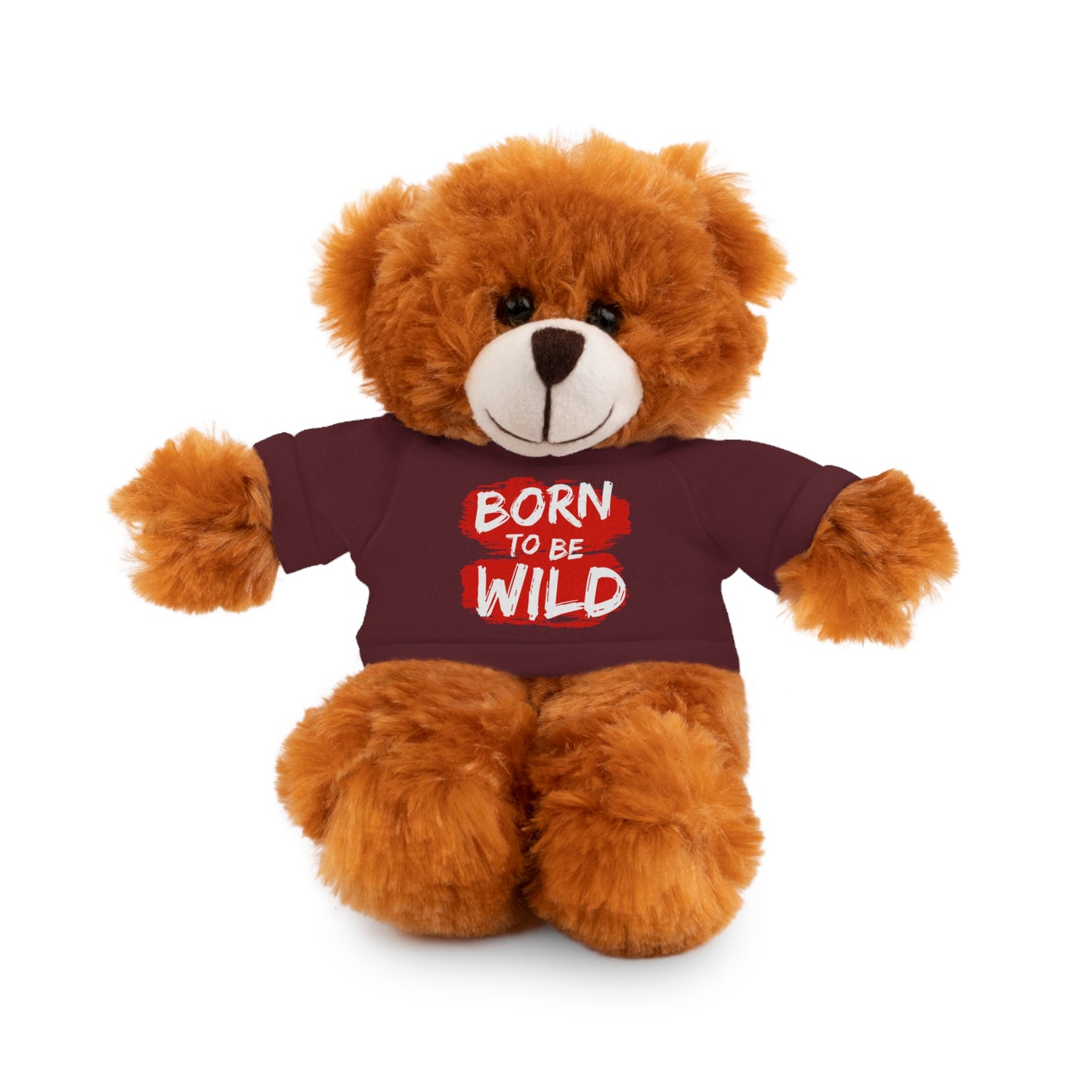 Cuddle Critters 8" Plushie | Born to be Wild soft toy Maroon Bear 8"