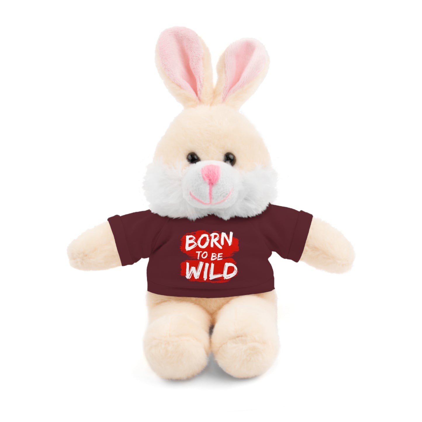 Cuddle Critters 8" Plushie | Born to be Wild soft toy Maroon Bunny 8"