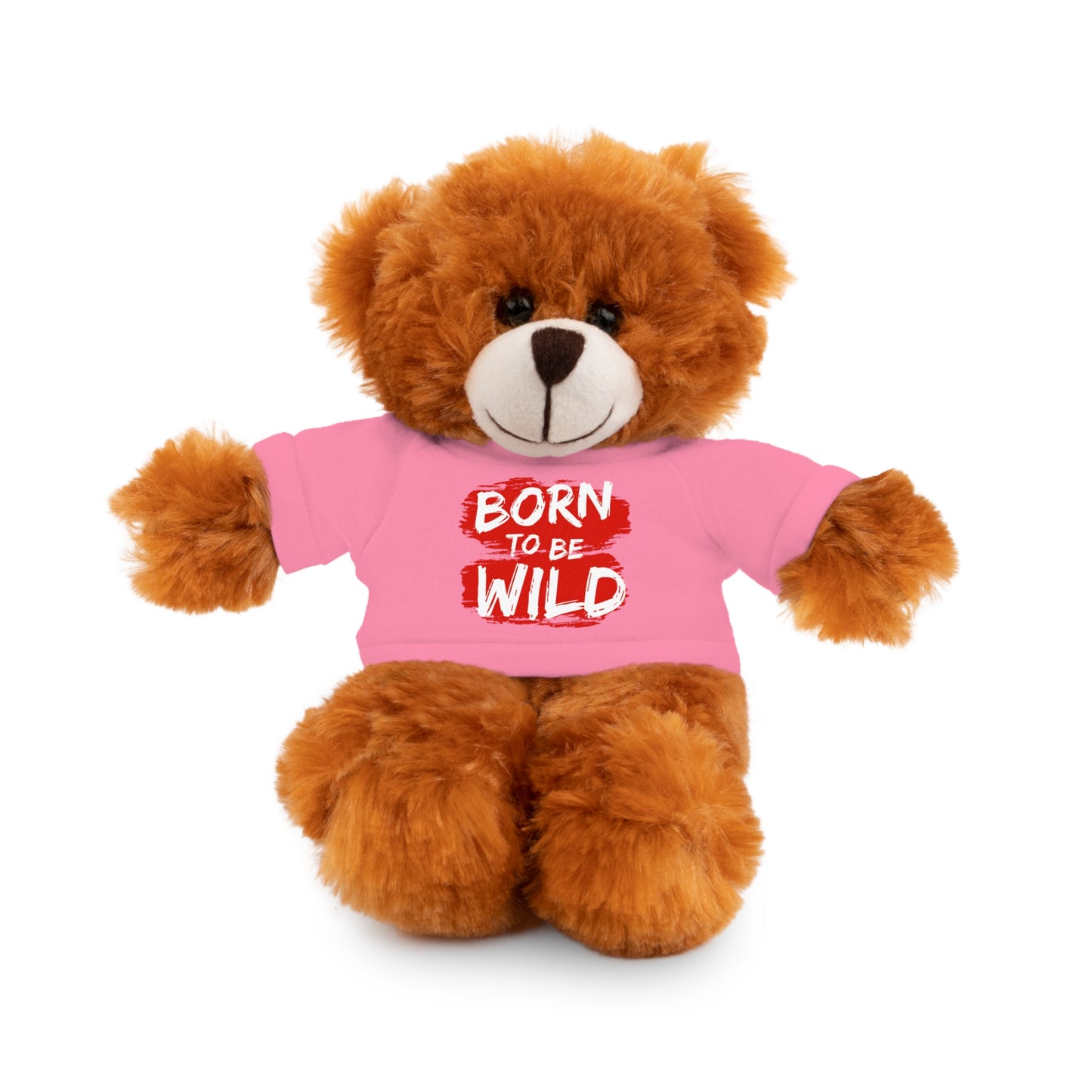 Cuddle Critters 8" Plushie | Born to be Wild soft toy Pink Bear 8"