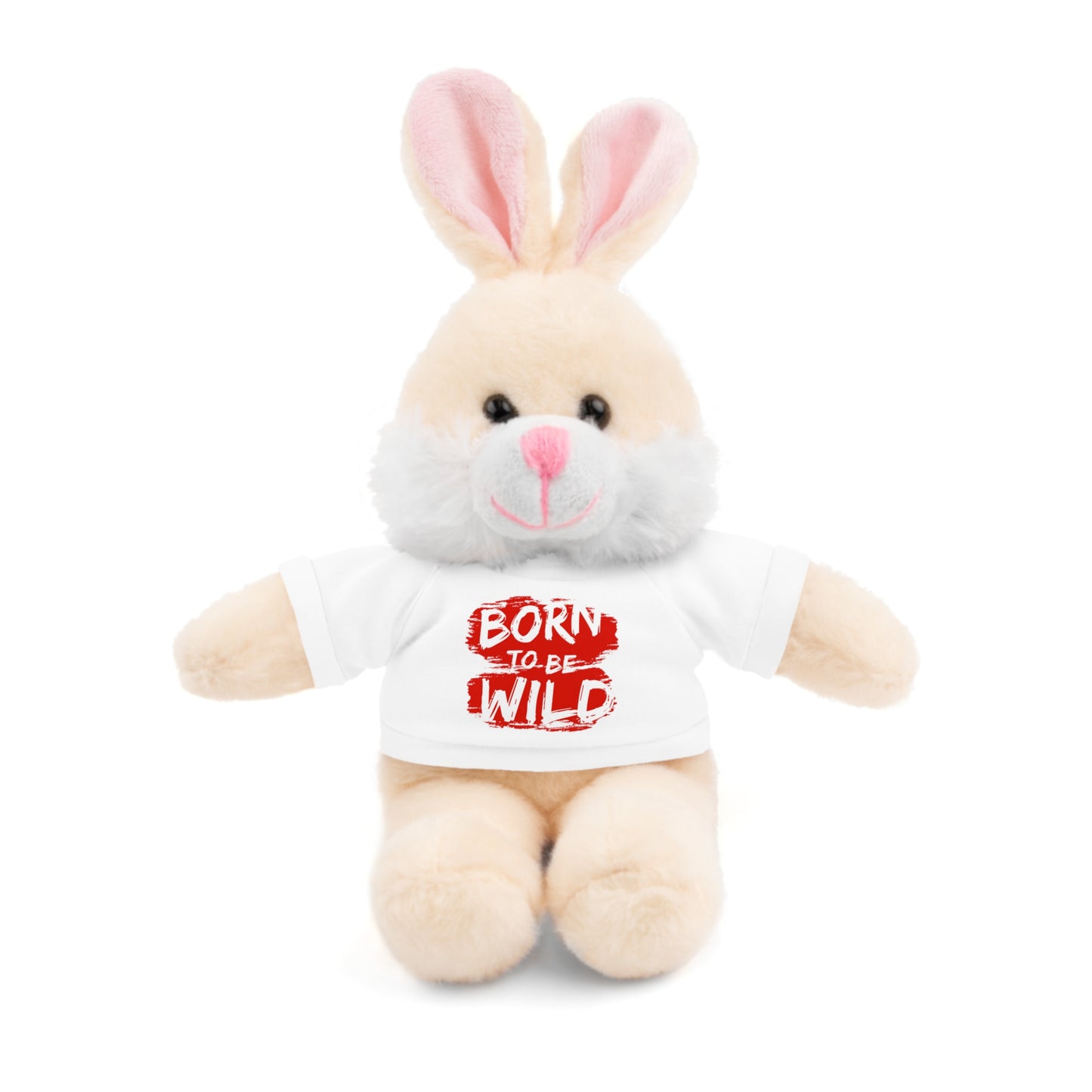 Cuddle Critters 8" Plushie | Born to be Wild soft toy White Bunny 8"