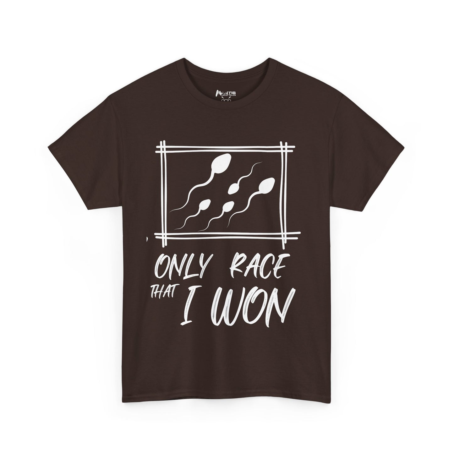 dark chocolate shirt joking about ejaculation glory