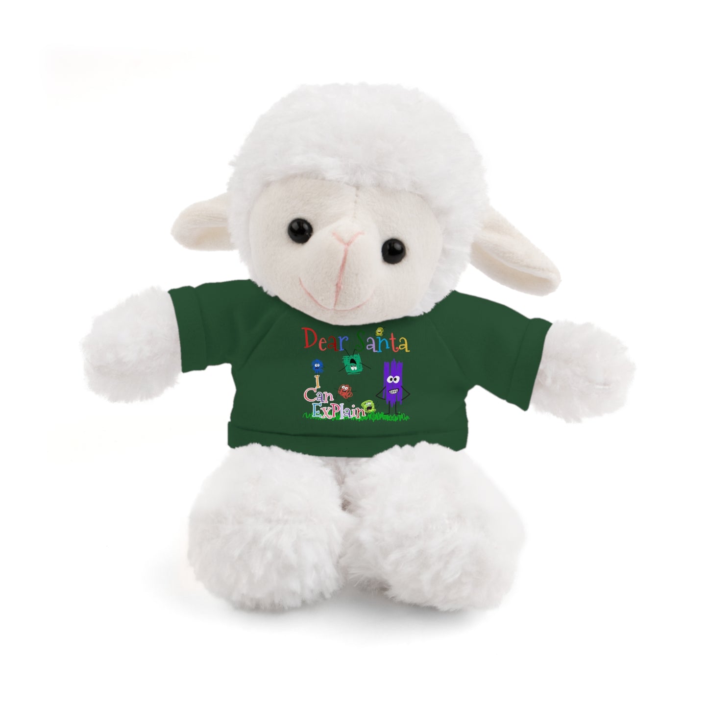 Cuddle Critters 8" Plushie | Dear Santa I can Explain soft toy Forest Green Sheep 8"