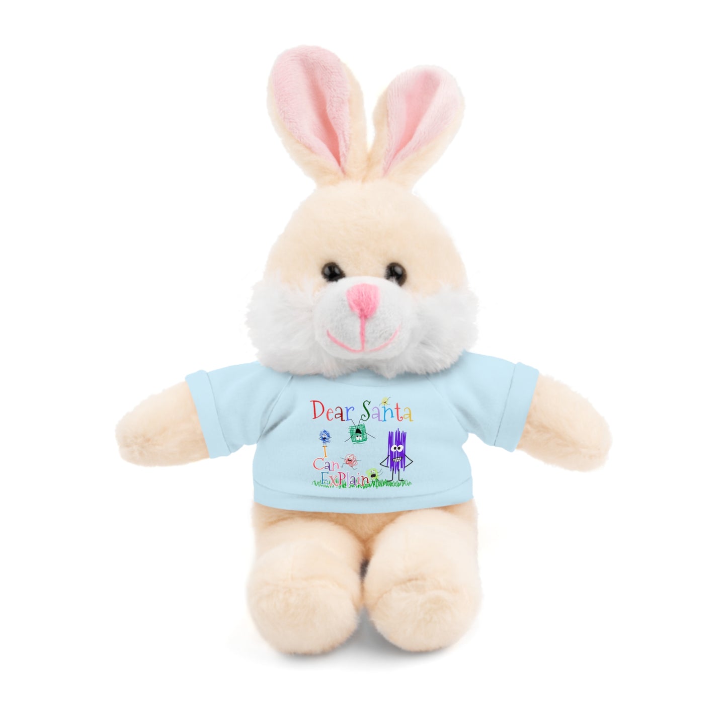 Cuddle Critters 8" Plushie | Dear Santa I can Explain soft toy Light Blue Bunny 8"