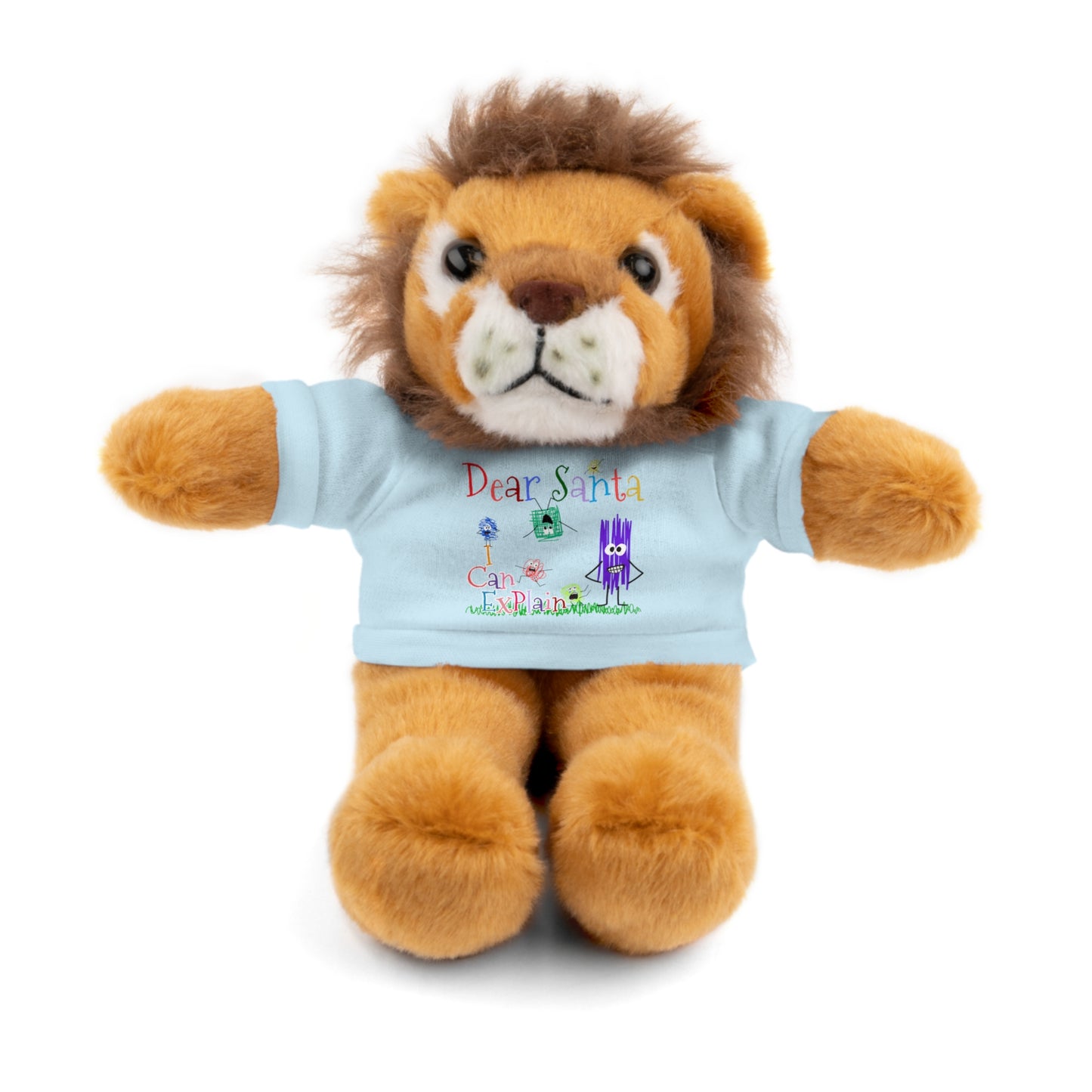 Cuddle Critters 8" Plushie | Dear Santa I can Explain soft toy Light Blue Lion 8"