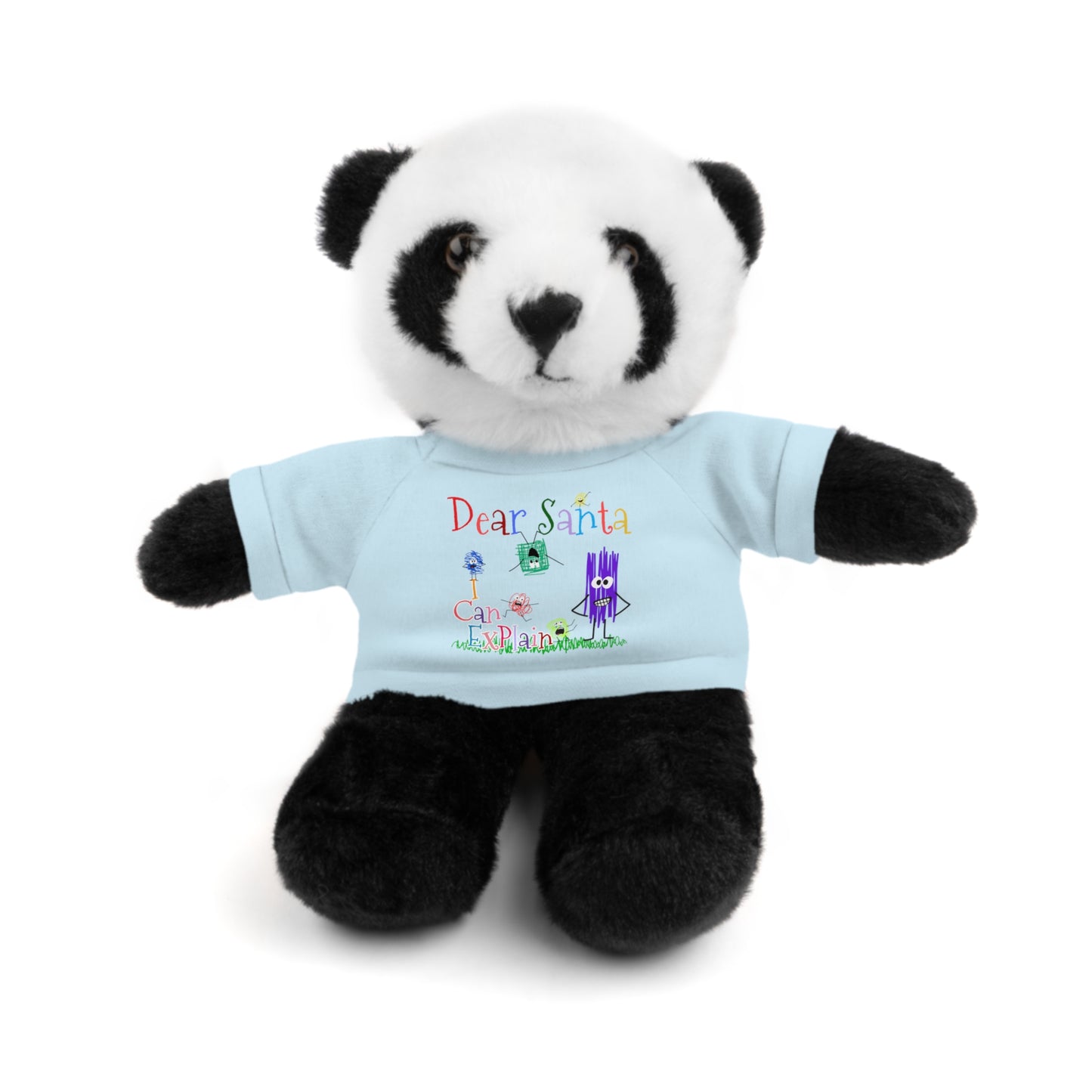 Cuddle Critters 8" Plushie | Dear Santa I can Explain soft toy Light Blue Panda 8"