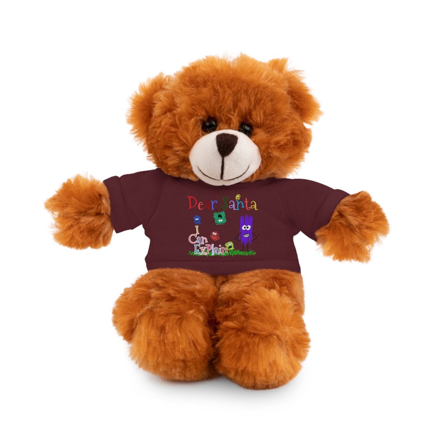 Cuddle Critters 8" Plushie | Dear Santa I can Explain soft toy Maroon Bear 8"