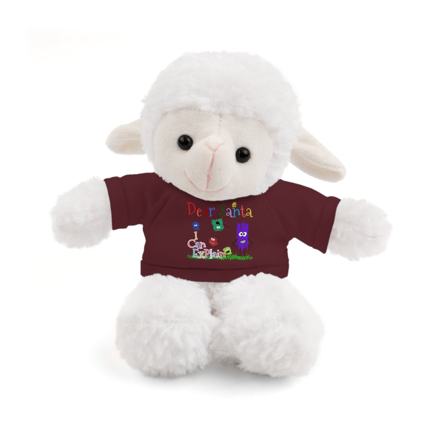 Cuddle Critters 8" Plushie | Dear Santa I can Explain soft toy Maroon Sheep 8"