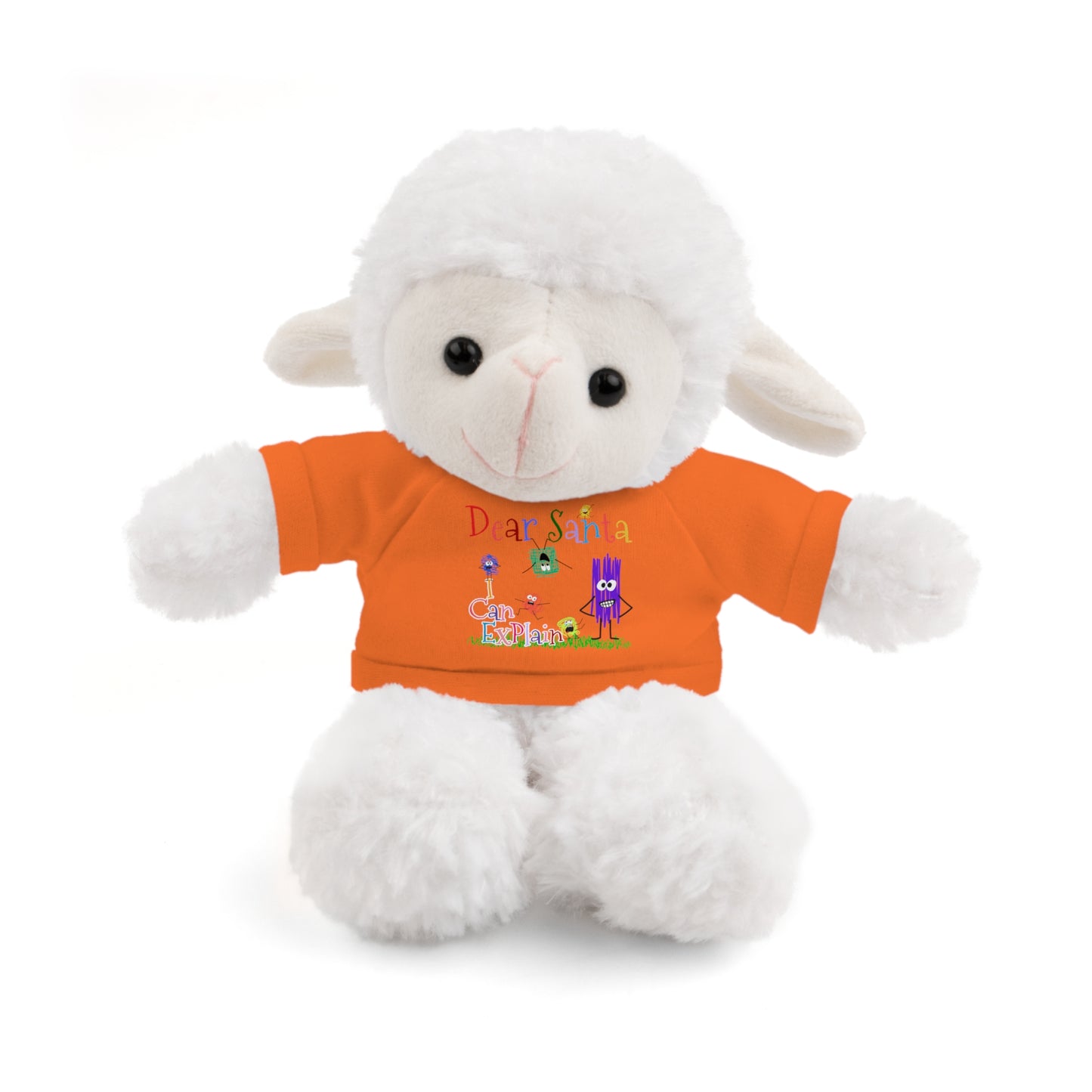 Cuddle Critters 8" Plushie | Dear Santa I can Explain soft toy Orange Sheep 8"