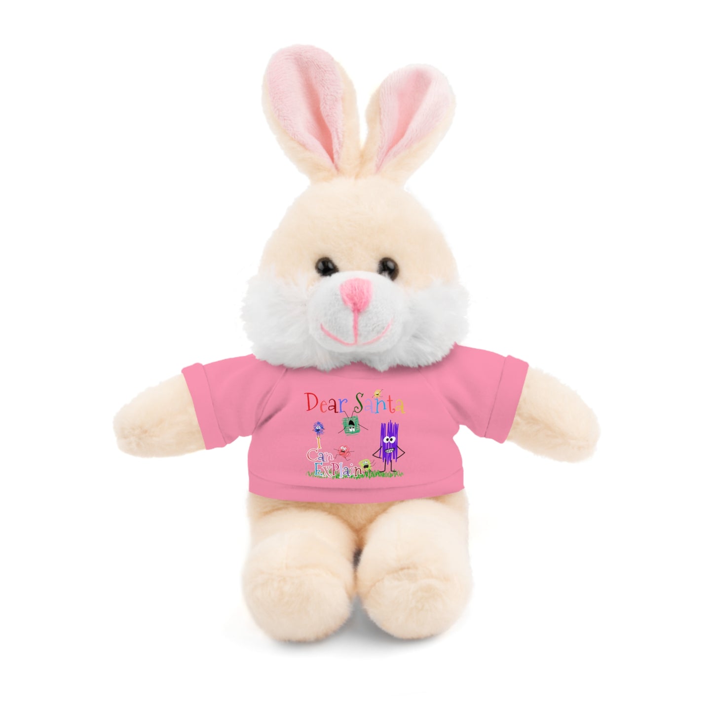 Cuddle Critters 8" Plushie | Dear Santa I can Explain soft toy Pink Bunny 8"