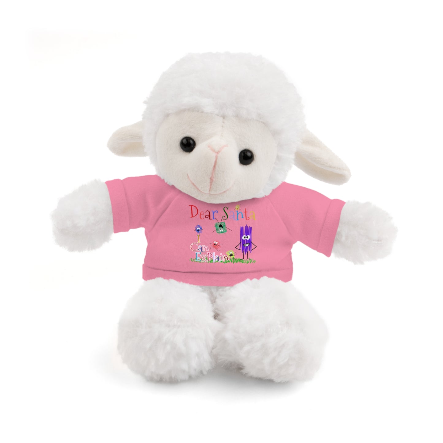 Cuddle Critters 8" Plushie | Dear Santa I can Explain soft toy Pink Sheep 8"