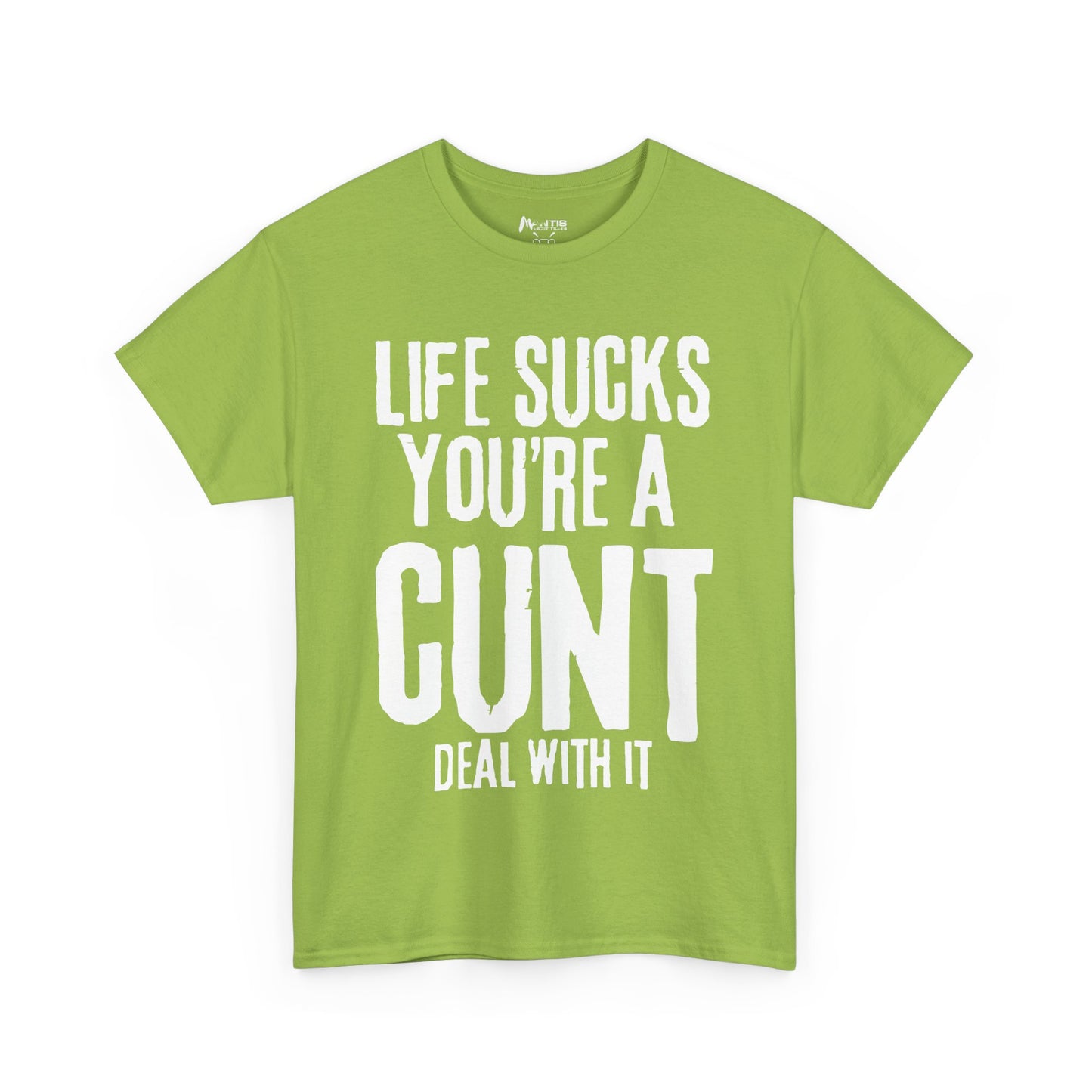 kiwi green tee telling people exactly what they don’t want to hear