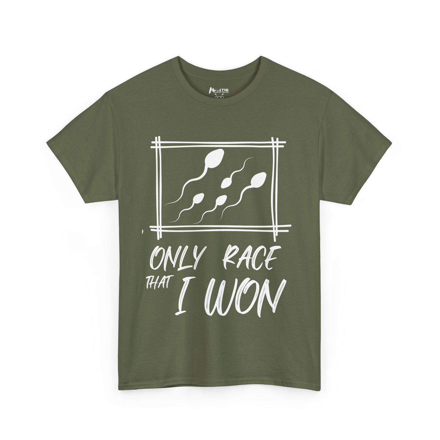 military green shirt celebrating NSFA humor from the balls up