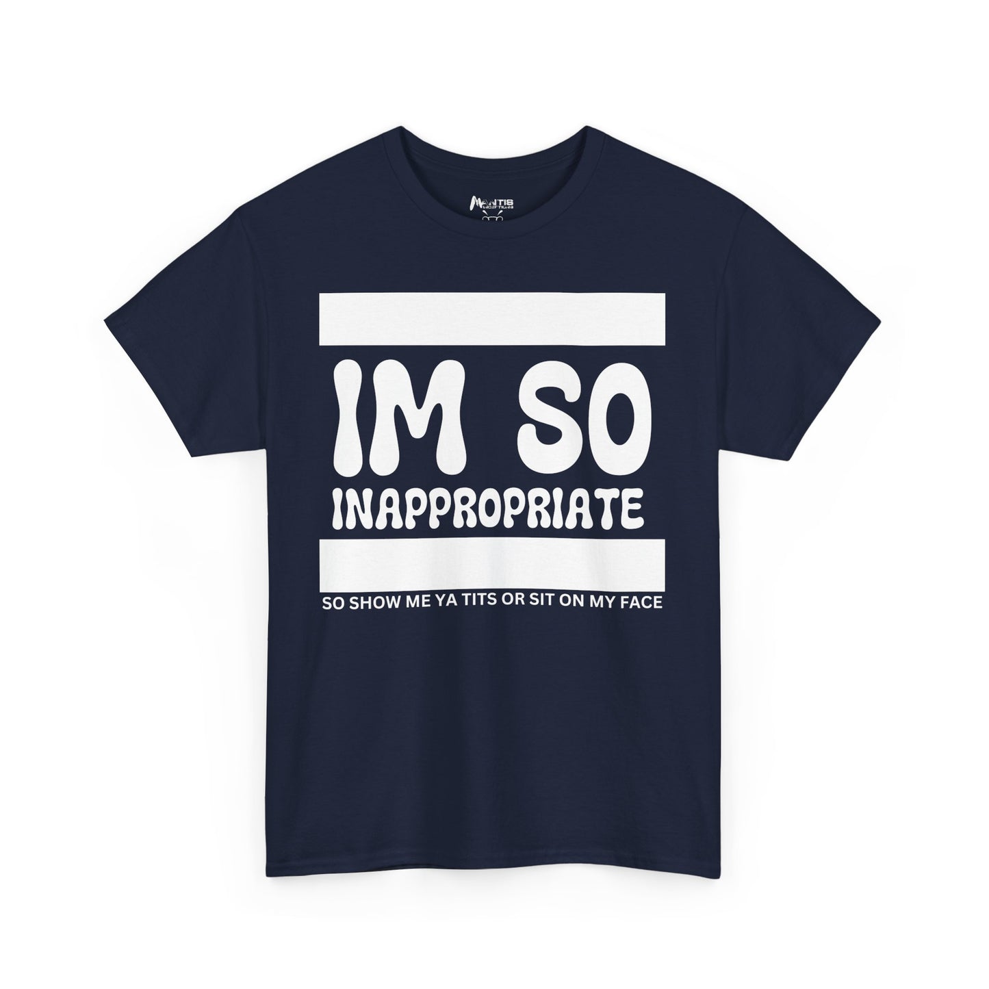 navy tee for people who always say the wrong thing on purpose