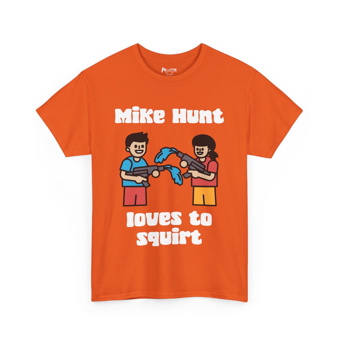 Orange tee that doesn’t even try to hide its double meaning