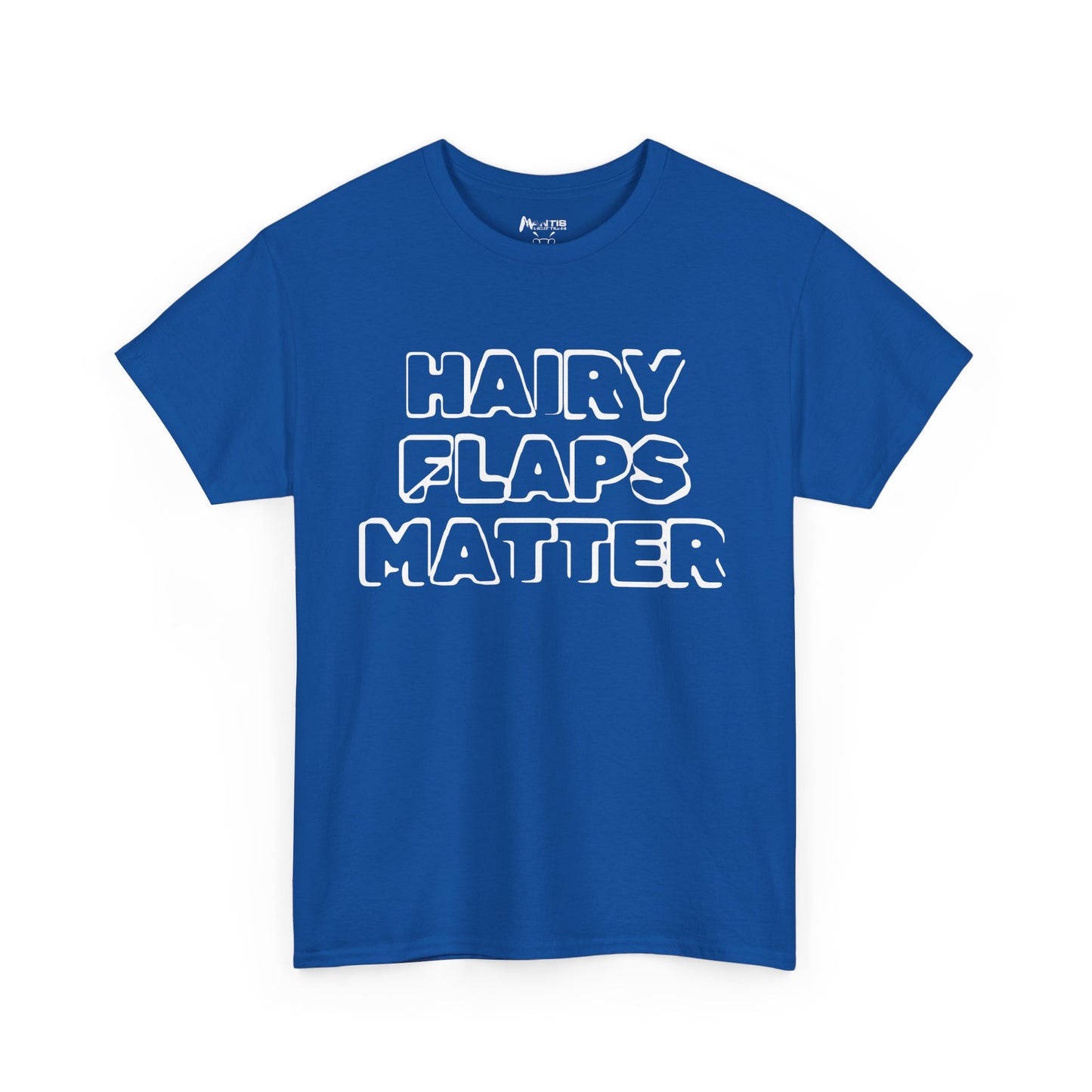 royal blue shirt shouting bush-pride with comedy and no apologies